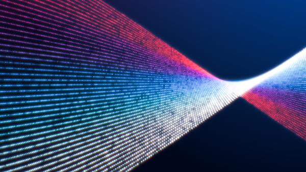 Multicolored wave-like graphics 