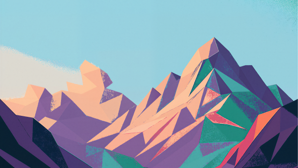 ai generated image of mountain and clouds