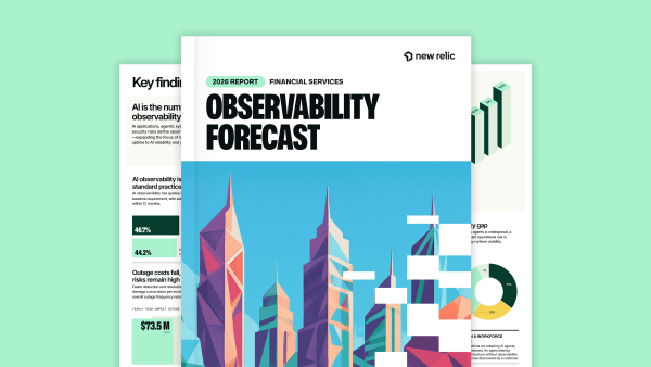 2026 Observability Forecast for Financial Services hero graphic with imagery