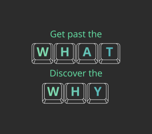 Get past the WHAT Discover the WHY