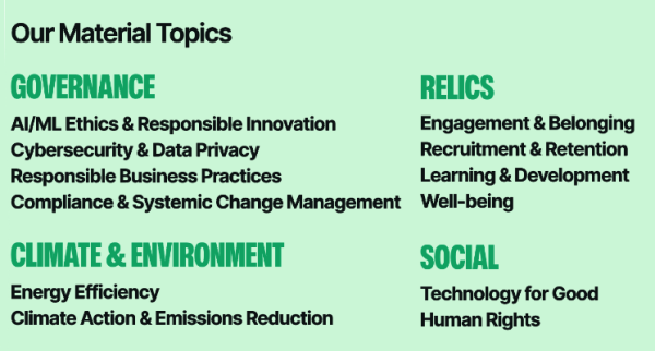Governance material topics
