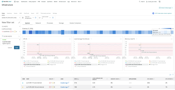 New Relic product screen capture