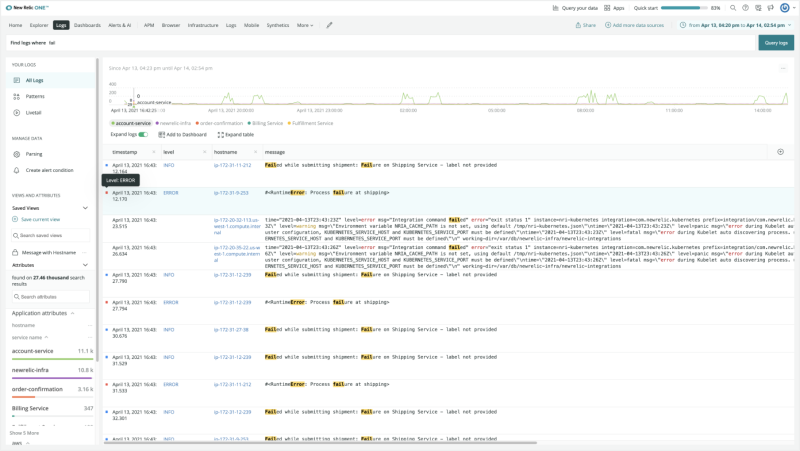 New Relic Logs