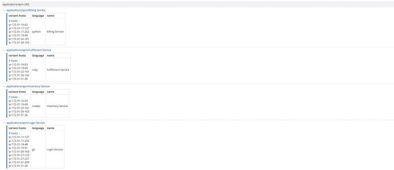 Infrastructure monitoring in New Relic
