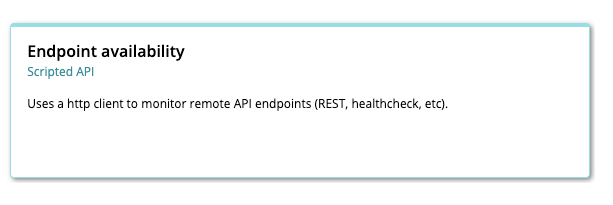 Endpoint availability screen