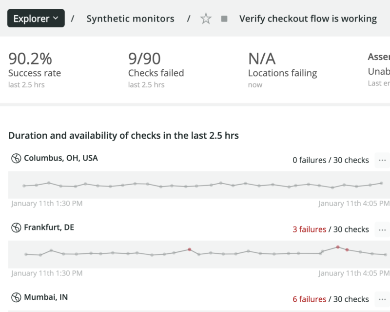Synthetic Monitoring in New Relic One