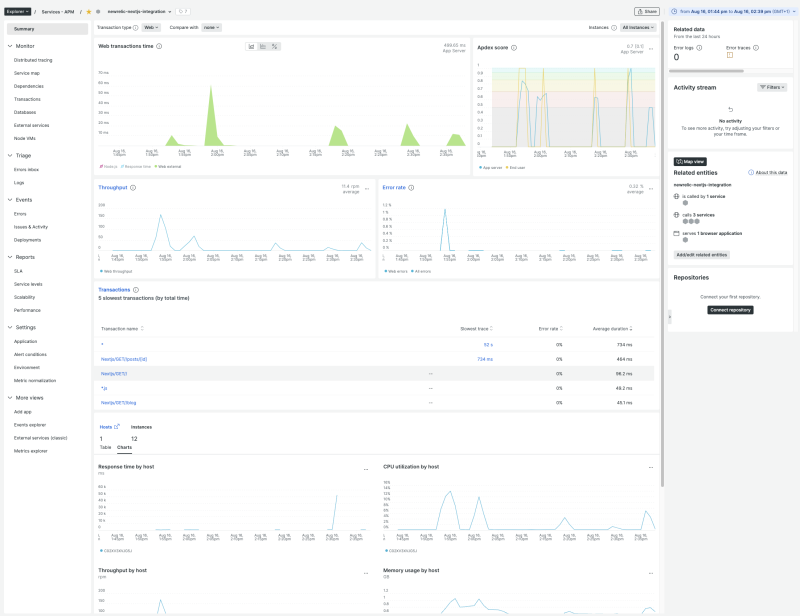 How to Monitor a Next.js Application | New Relic