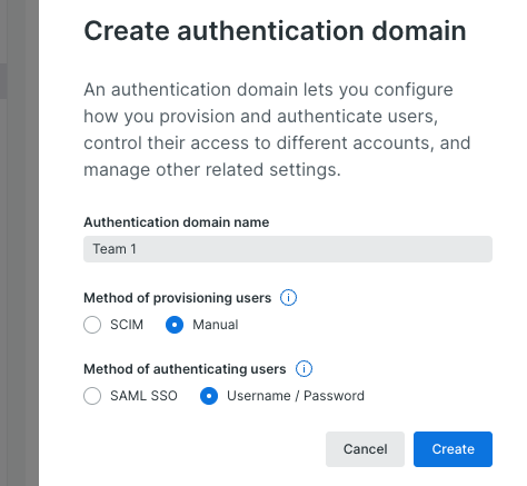 edit authentication domain