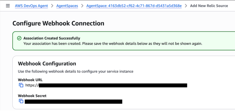 Configure webhook connection