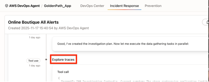AWS explore traces