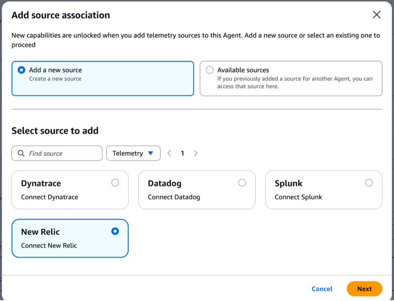 Add new source association