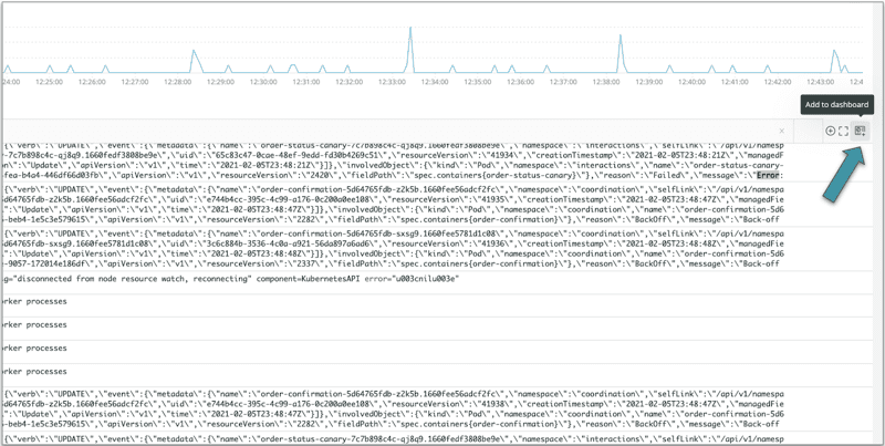 Log message panel