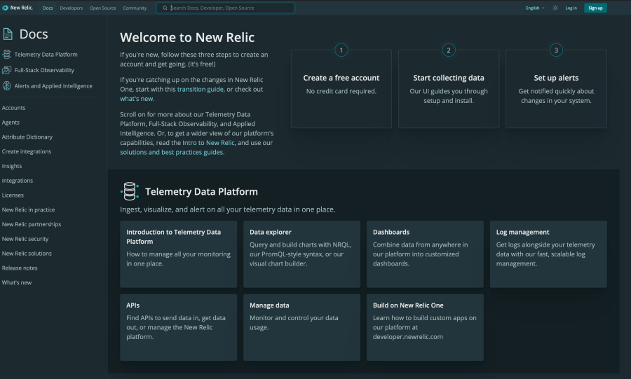 Enhancing New Relic Docs homepage