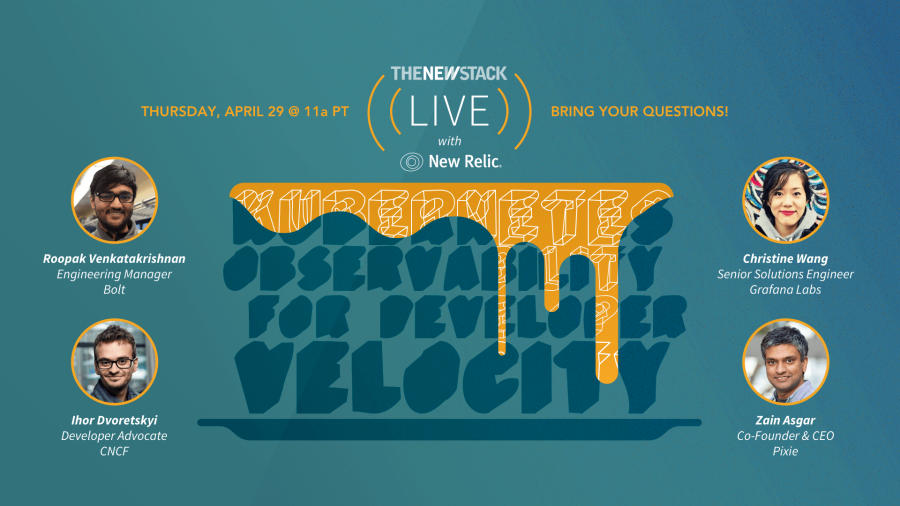 Illustration featuring The New Stack Live with New Relic