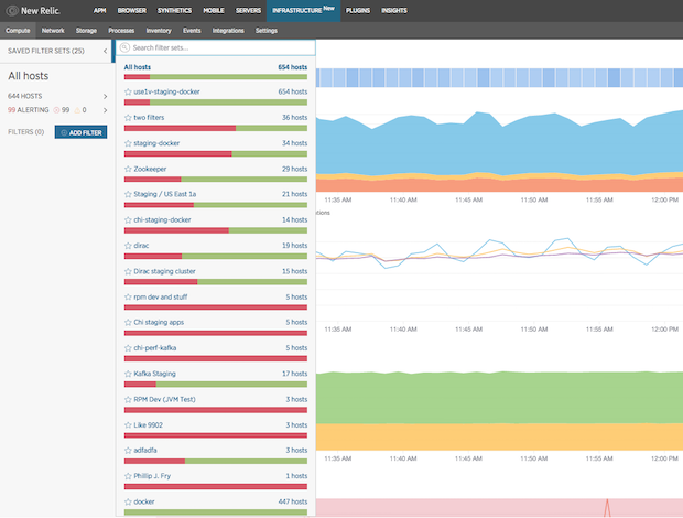 New Relic product screen capture