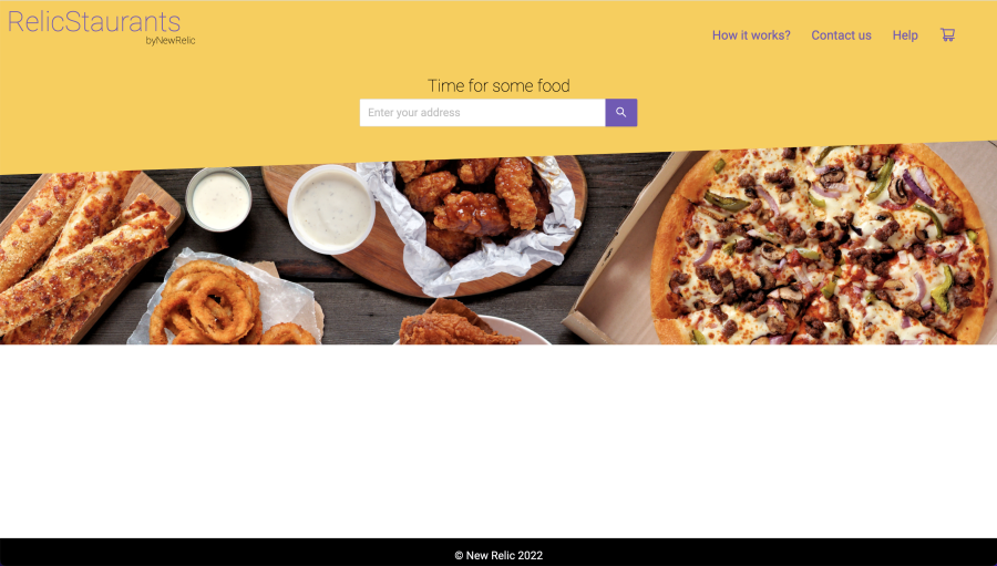 Screenshot of an example website in a Safari browser