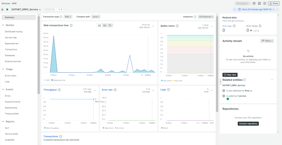 grpc server APM