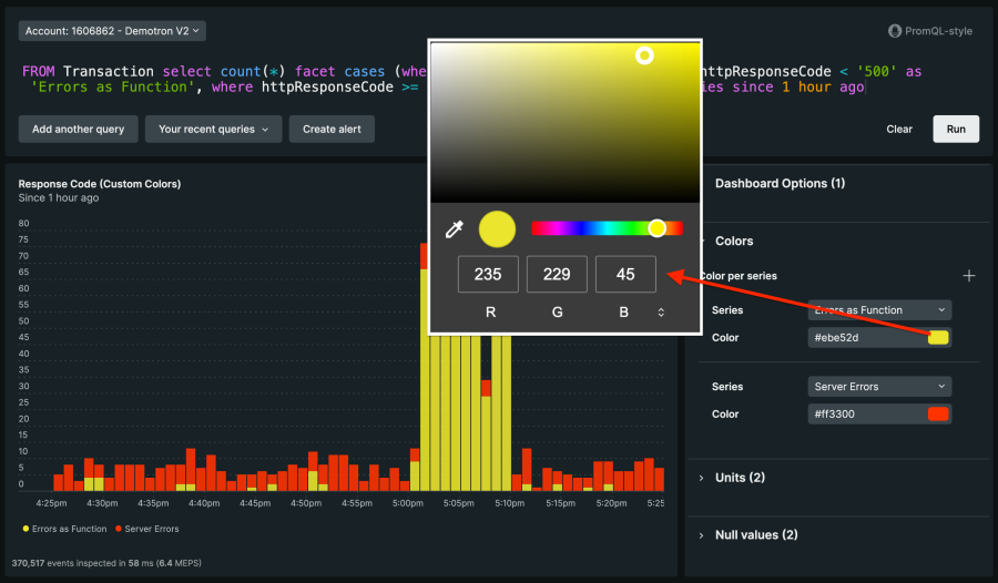 New Relic Color Customization