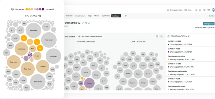 Screenshot of New Relic Lookout