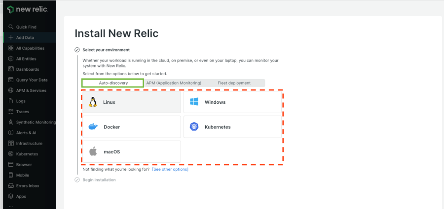 1st-step-guide infrastructure select env