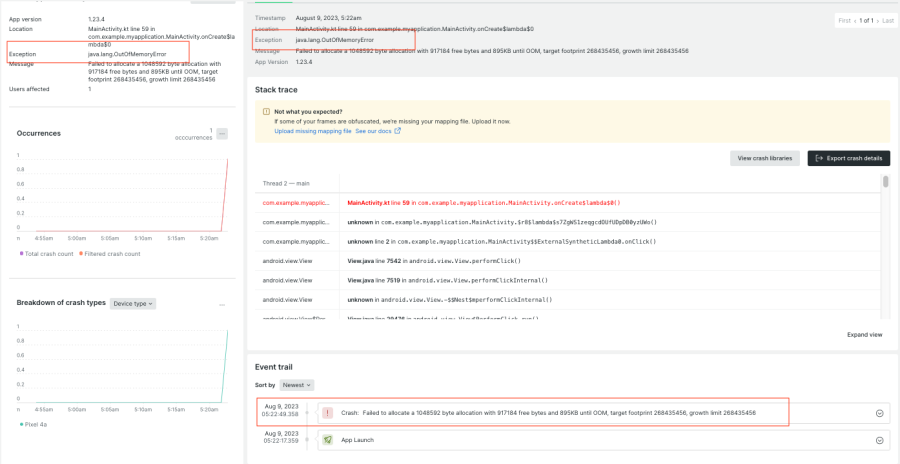 New Relic agent being used to to monitor out of memory errors