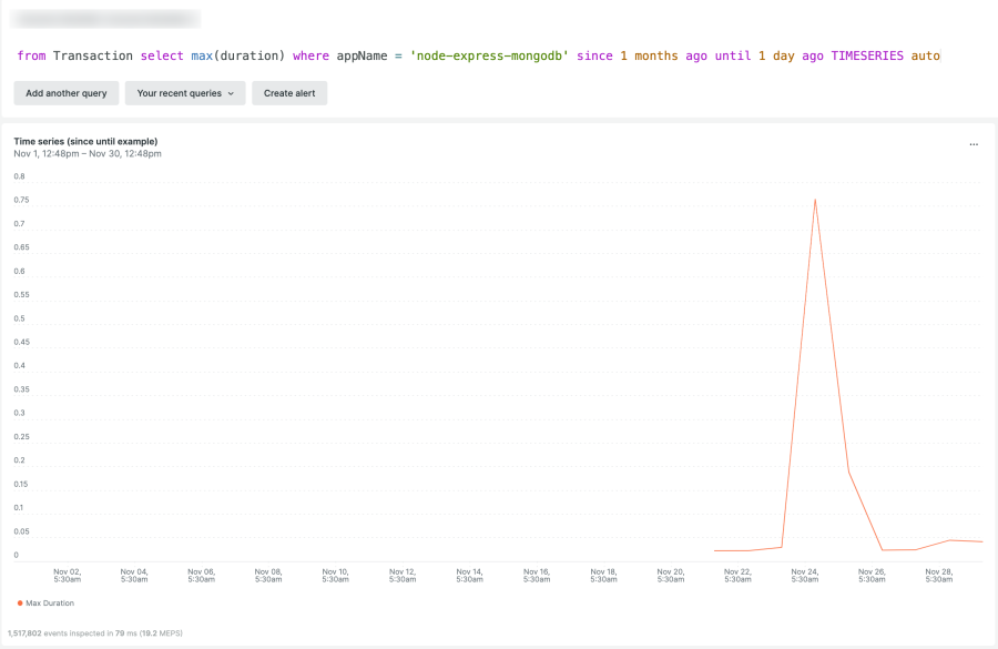 Clause NRQL SINCE UNTIL