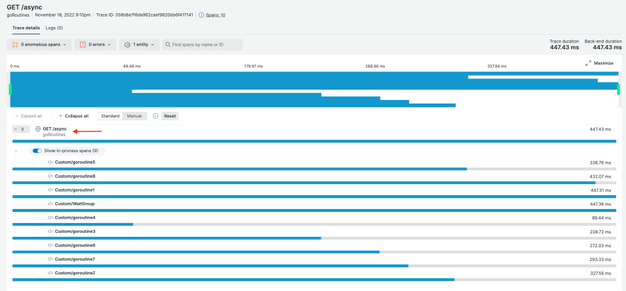 Instrumented Goroutines in New Relic
