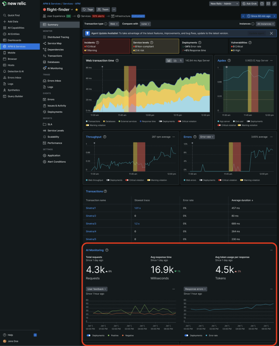 AI summary screen