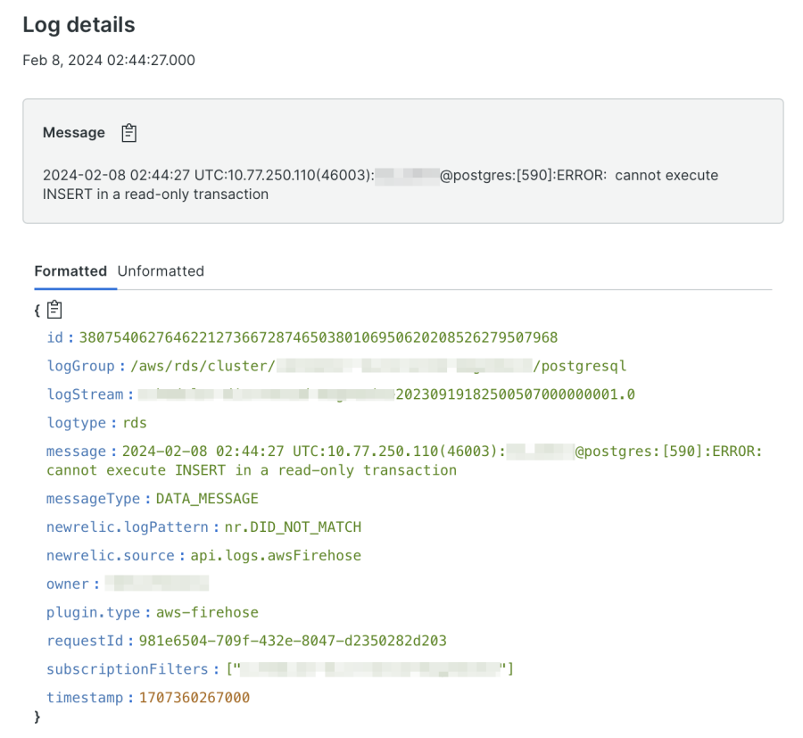 postgresql cannot execute in read only transaction error detail