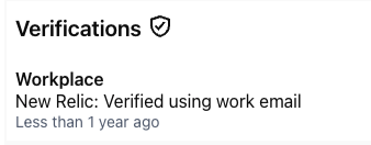 LinkedIn Workplace verification badge