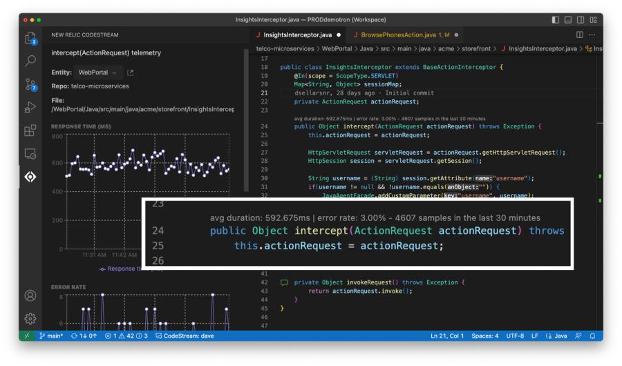 Codestream dashboard