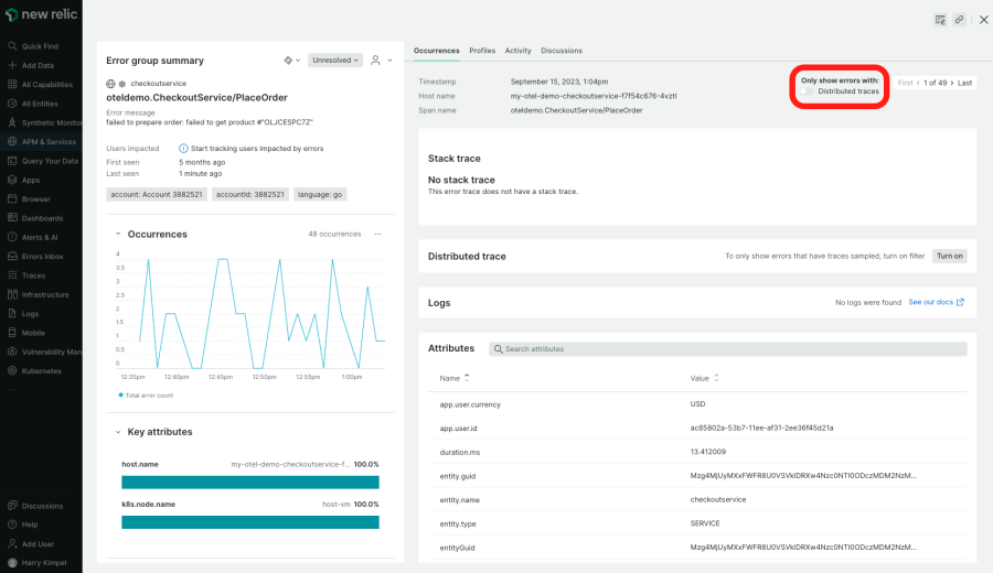 Skyscanner New Relic dashboard