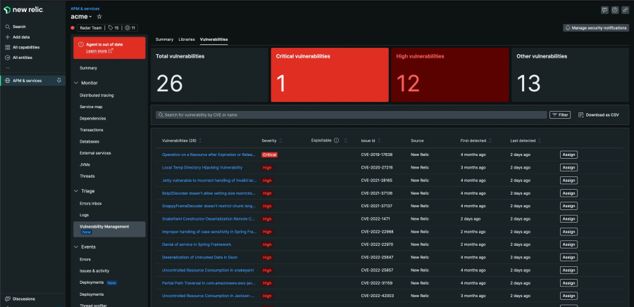 library vulnerabilities