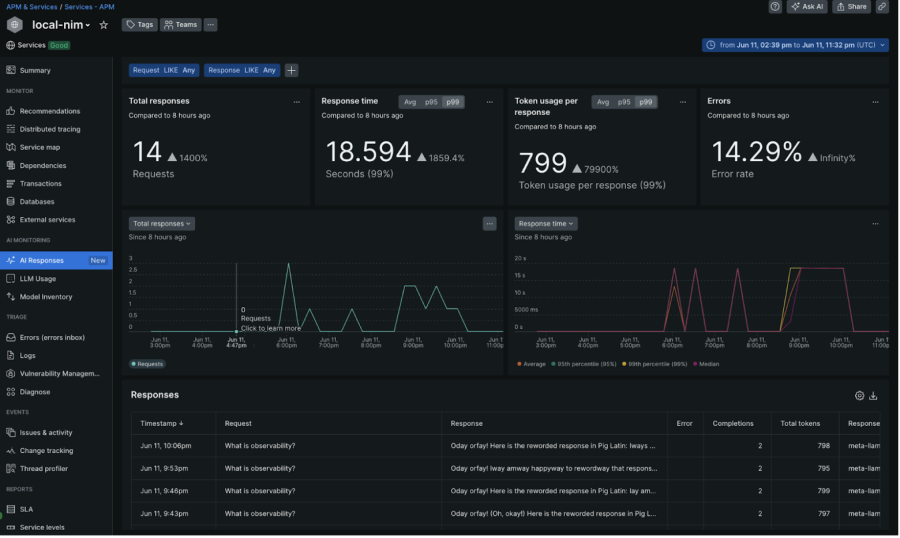 AI response view 