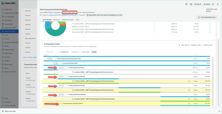 Client Instrumentation in New Relic