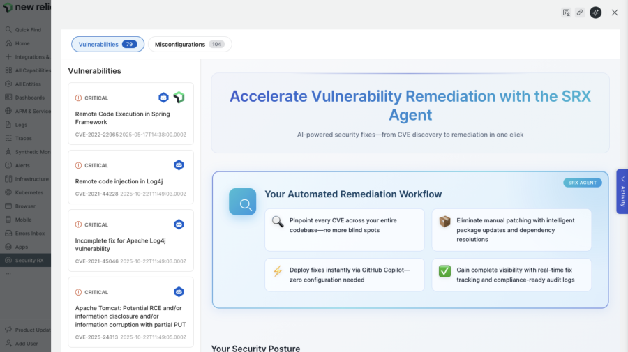 Security Remediation in New Relic with GitHub Copilot