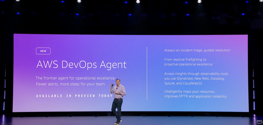 Matt Garman’s keynote at AWS re:Invent 2025 announcing AWS DevOps Agent
