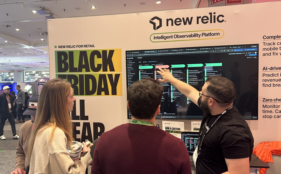New Relic Business Observability (Pathpoint) demo at booth.