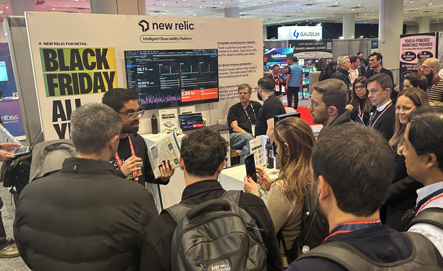 New Relic demo at booth.