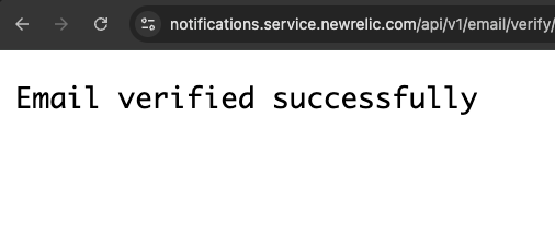 alert-email-destination-verification-3: verificationLink access successfully