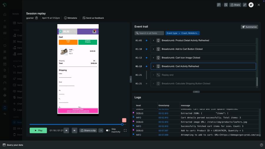 Introducing Session Replay for mobile applications