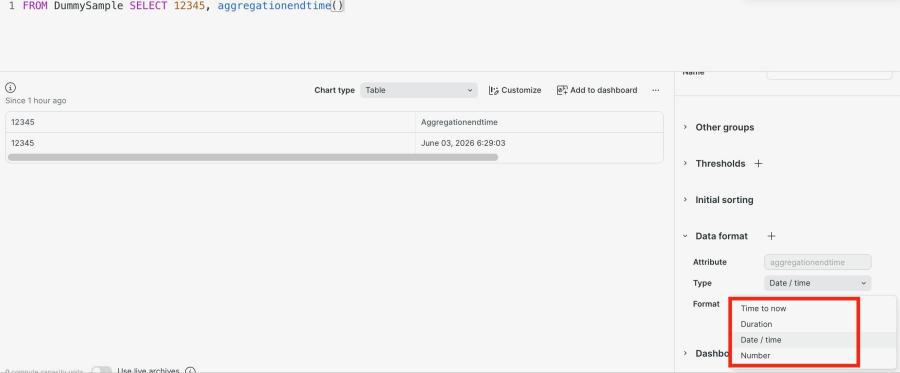 Click on the desired data type name