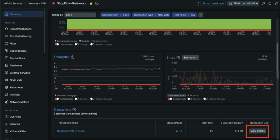  Transaction 360 from APM