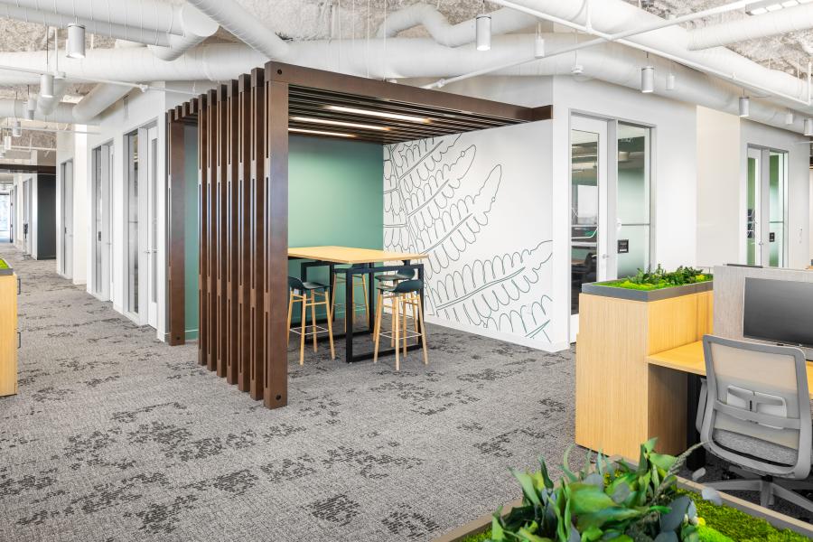 One of our floor breakout nooks, ideal for solo work or real-time team collaboration.