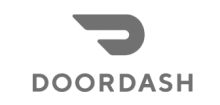 Doordash logo in gray