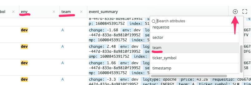 New Relic Logsに付与されたAttributeを表示する例