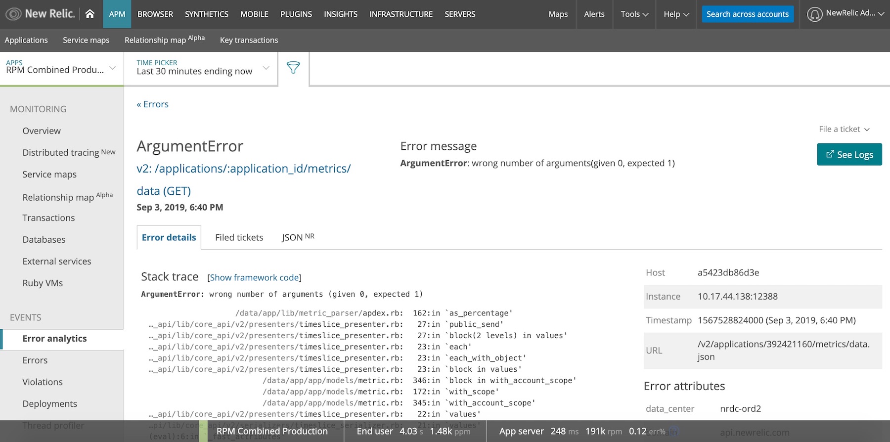 New Relic logs in context Get the insights that matter from your