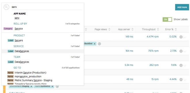 Introducing Labels and Rollups New Relic