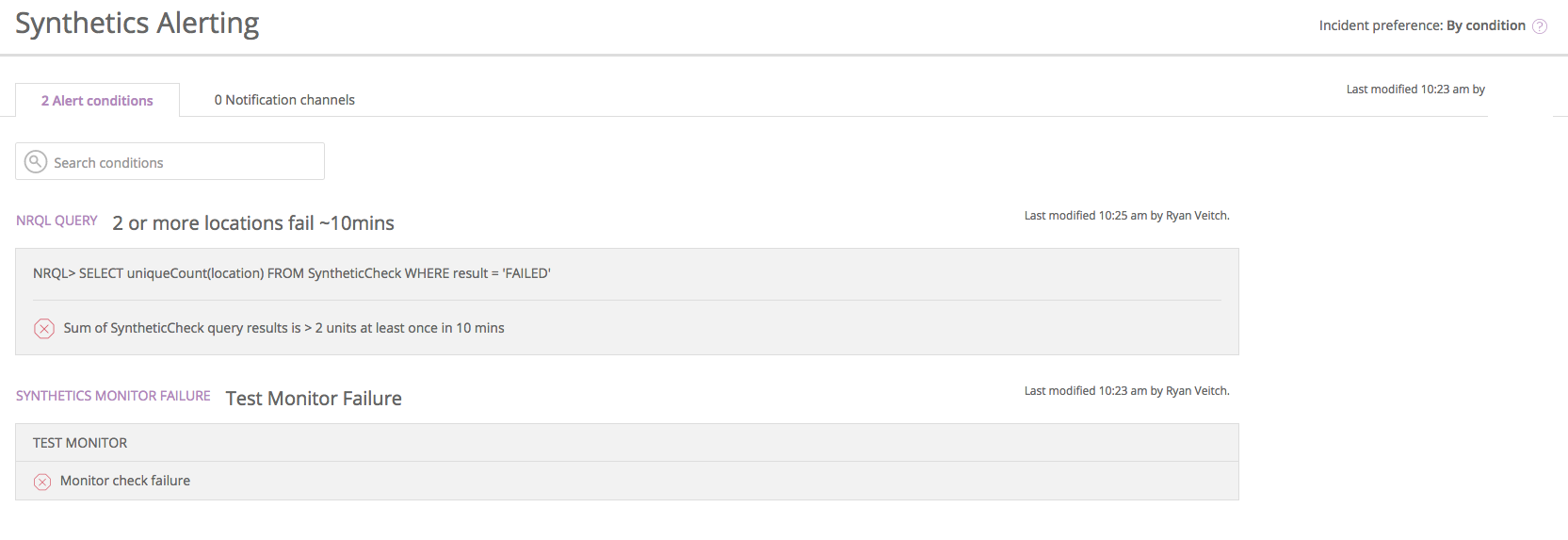 Synthetics Test Settings