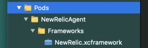 NewRelic.xcframework in xcode